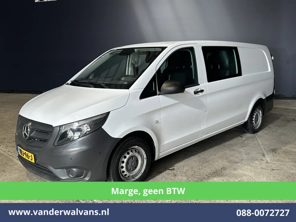 111 CDI **MARGE, Geen BTW** L3H1 Dubbele Cabine Euro6 Airco | 5-Zits | Camera | Navigatie | Cruisecontrol Trekhaak, Parkeersensoren