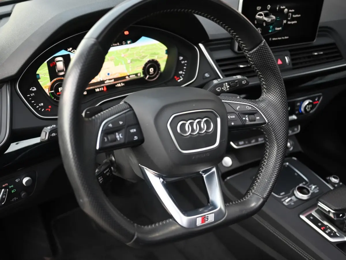55 TFSI e S-Line Quattro Competition 367PK | Luchtvering | Pano | B&O | Massage | Memory | Digtal Dash | RS Nappe Leder | 360 | Ambient+ | Keyless | Leder | Carplay | Trekhaak | Head-Up | Ma