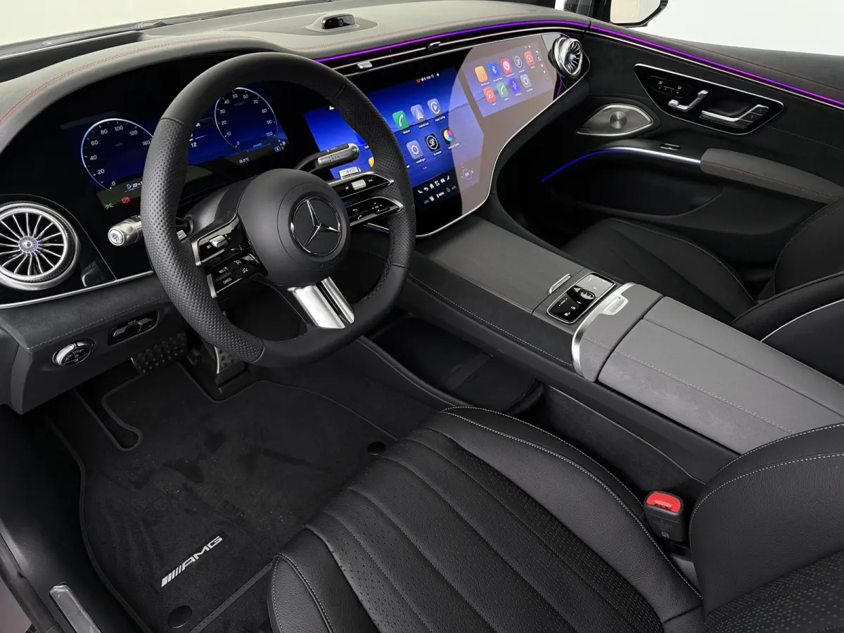 450+ AMG Line 122 kWh | Premium pakket | 22” lichtmetalen AMG-velgen | Verwarmde voorruit | Verwarmd stuurwiel | Hyperscreen |