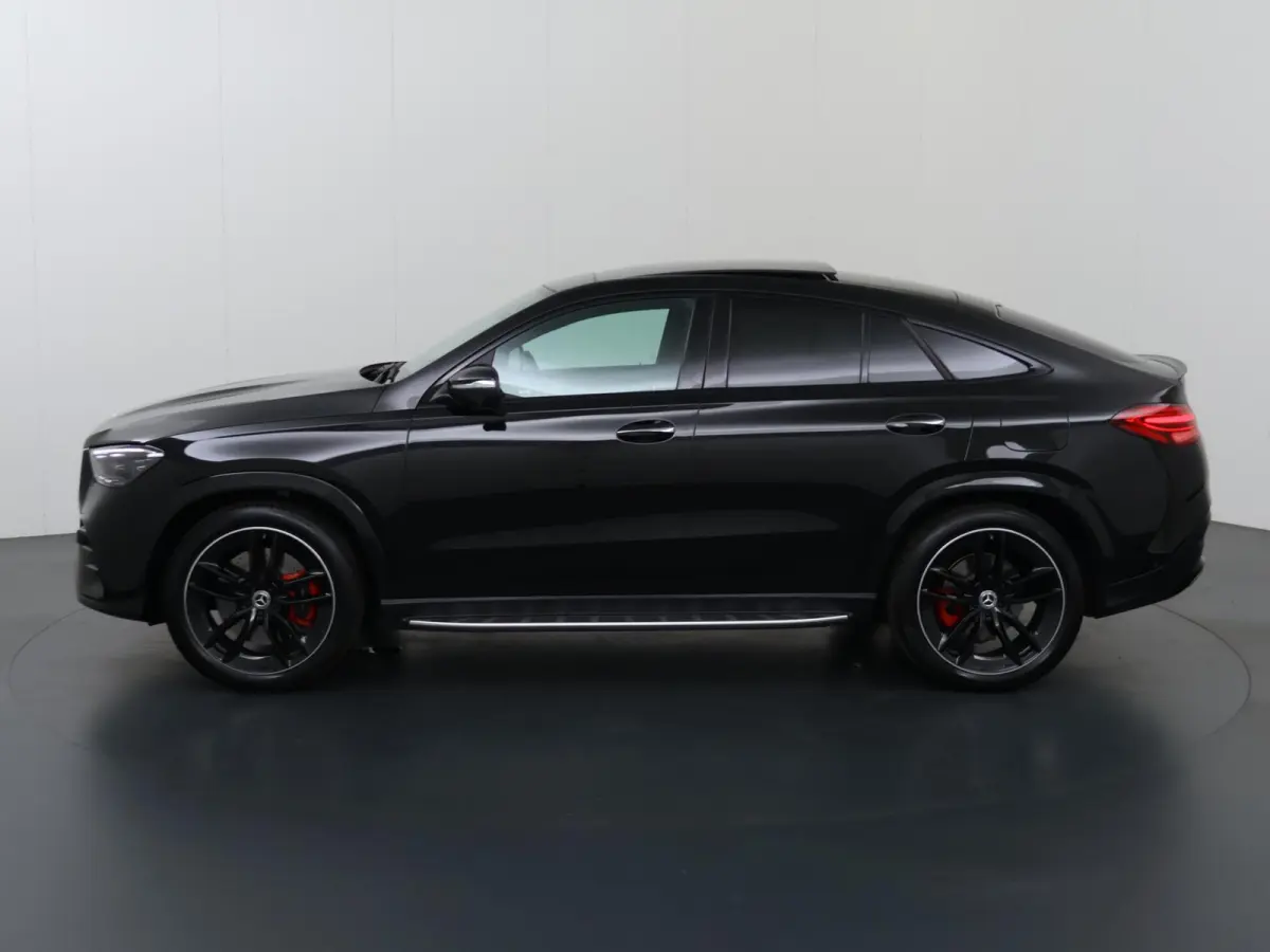 350 de 4MATIC AMG Line Premium Plus | Luchtvering | Night | Panoramadak | Trekhaak | Burmester | Headup | Treeplanken | Zwart leer |