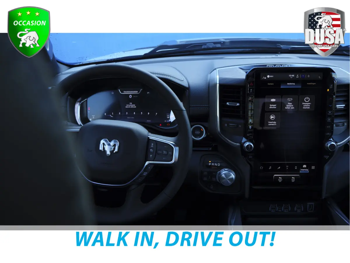 1500 | Laramie | Night | 3.0L I6 Hurricane | Crew Cab | 4X4 | 14,4-inch Touchscreen | Passenger Display | Getoonde accessoires zijn verkrijgbaar tegen meerprijs