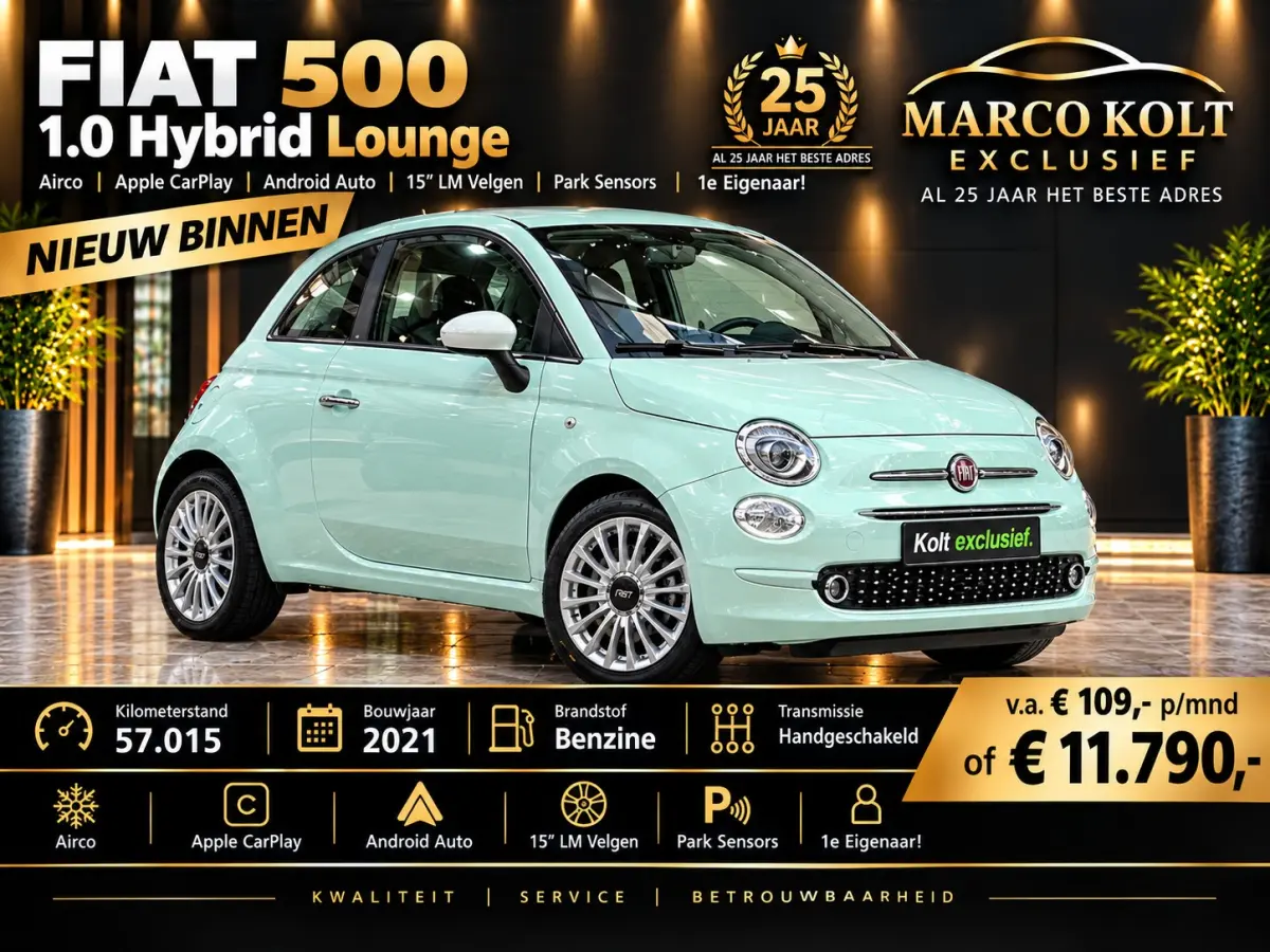 1.0 Hybrid Lounge Airco / Apple Carplay / Android Auto / 15" LM Velgen / Park Sensors / 1e Eigenaar!
