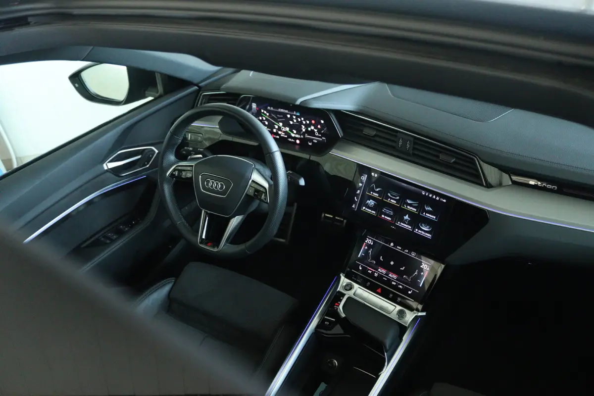 55 quattro S Edition Competition 115 kWh | SOH 94% | Adapt. Cruise | Schuifdak | Stoel+Stuurverwarming | Memory | Camera | Luchtvering | Verlichte Gril | Elektr. Klep | Sfeerverlichting | 21