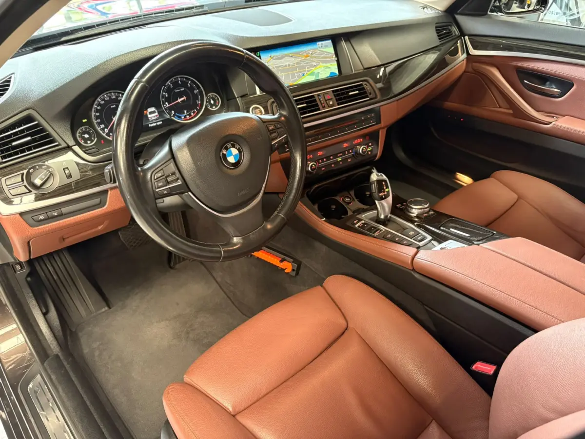 528xi Luxury Edition Camera, Leer, Elek Trekhaak