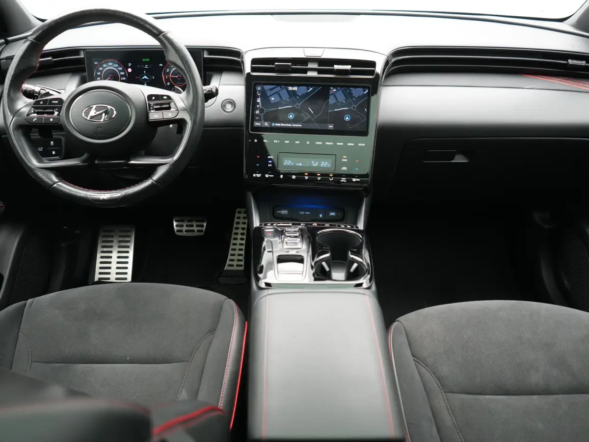 1.6 T-GDI PHEV N Line 4WD 265pk Dealer O.H | Trekhaak Afn. | Panodak | Adaptive Cruise | 360 Camera | Krell Audio | Alcantara Sportstoelen Memory & Ventilatie | Stoelen & Stuur Verwarmd | Bl