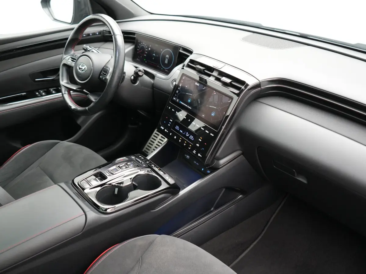 1.6 T-GDI PHEV N Line 4WD 265pk Dealer O.H | Trekhaak Afn. | Panodak | Adaptive Cruise | 360 Camera | Krell Audio | Alcantara Sportstoelen Memory & Ventilatie | Stoelen & Stuur Verwarmd | Bl
