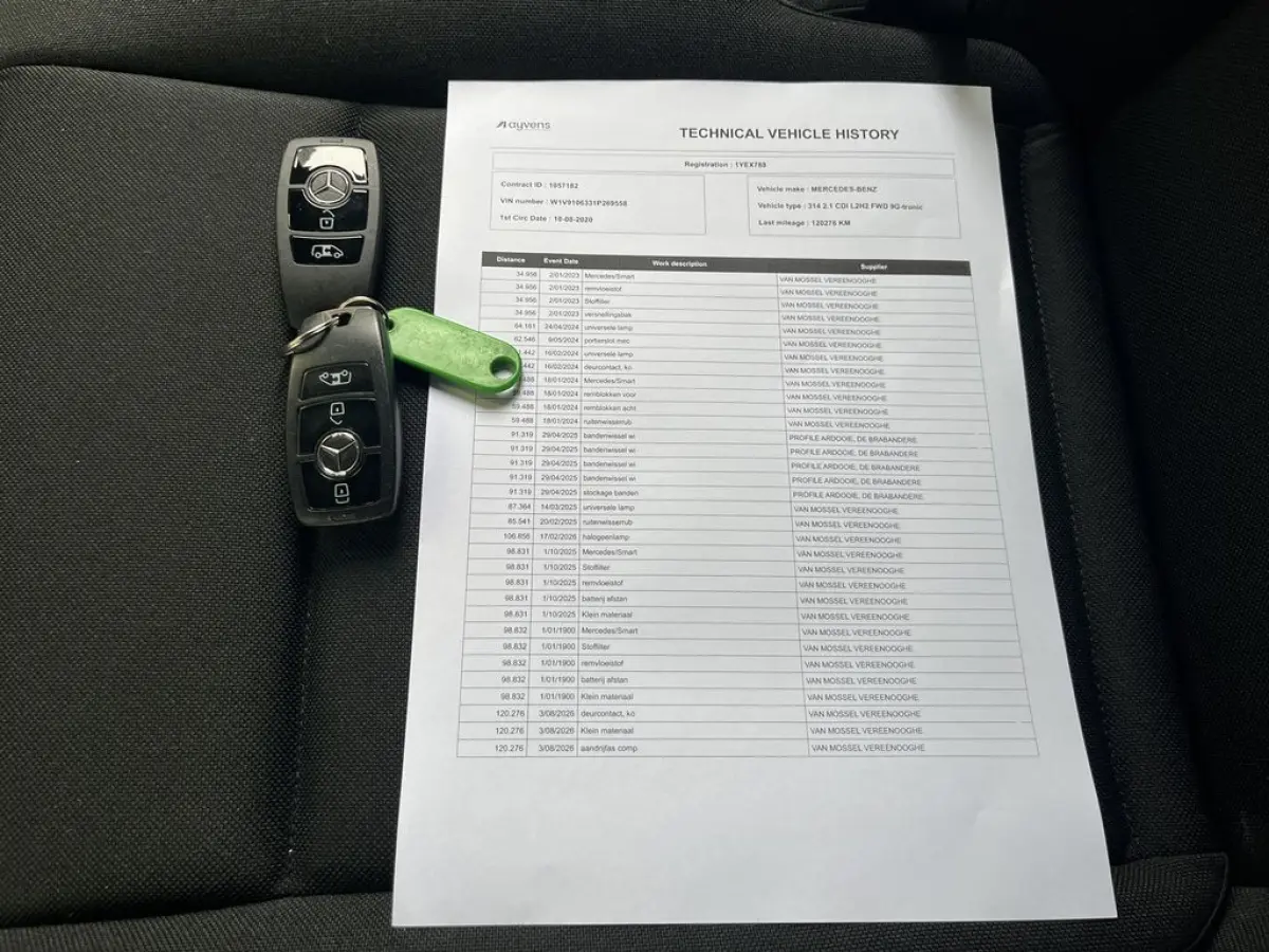 314 2.2 CDI 143pk 9-Tronic L2H2 Lease €439 p/m, Airco Aut., Navi, Carplay, PDC, Camera, Sortimo inrichting, Volledig onderhoudshistorie aanwezig