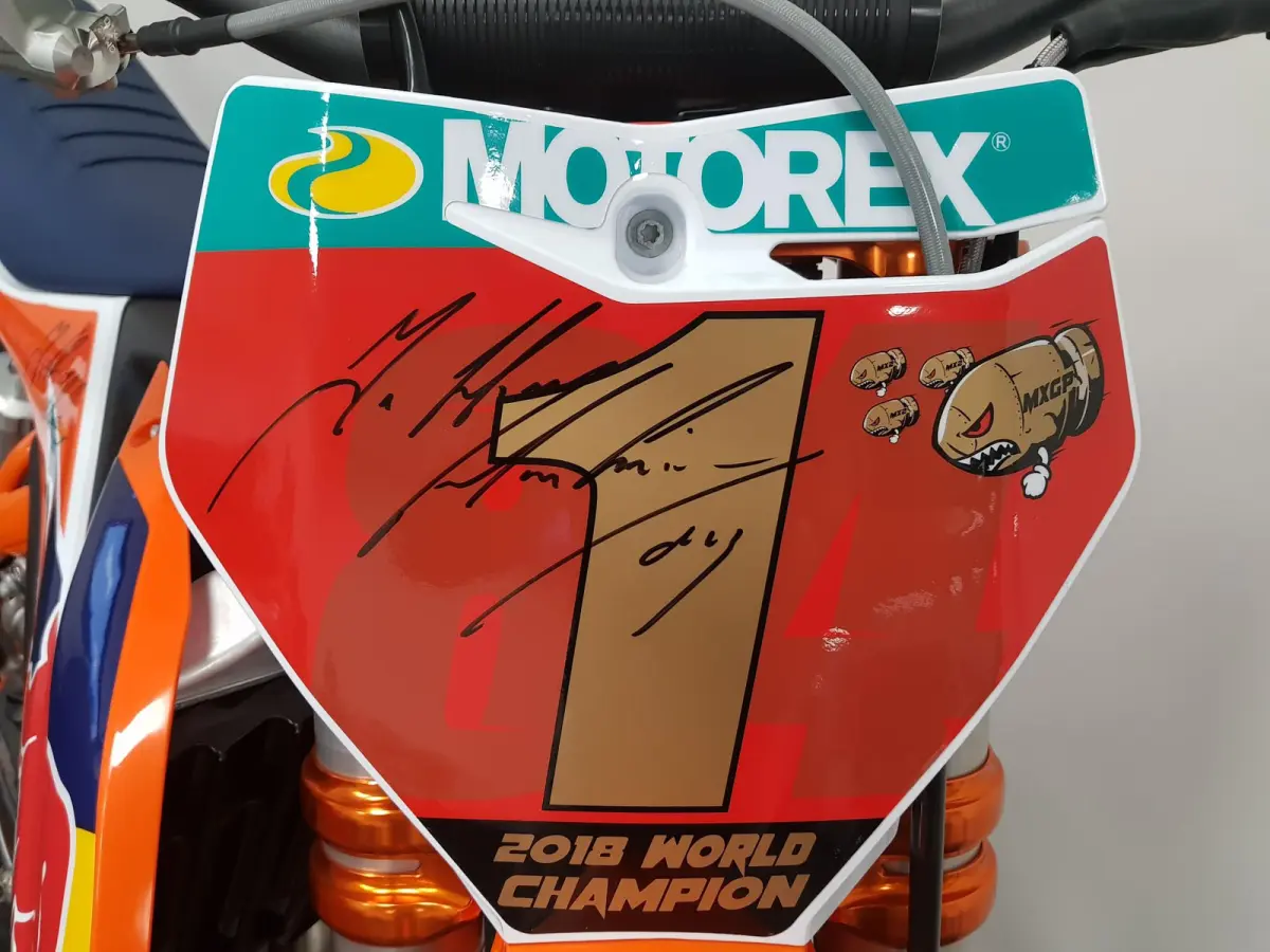 SX-F Herlings Replica | Compleet Nieuw | Gesigneerd! | Replica van de 2018 MXGP kampioenschap fiets!
