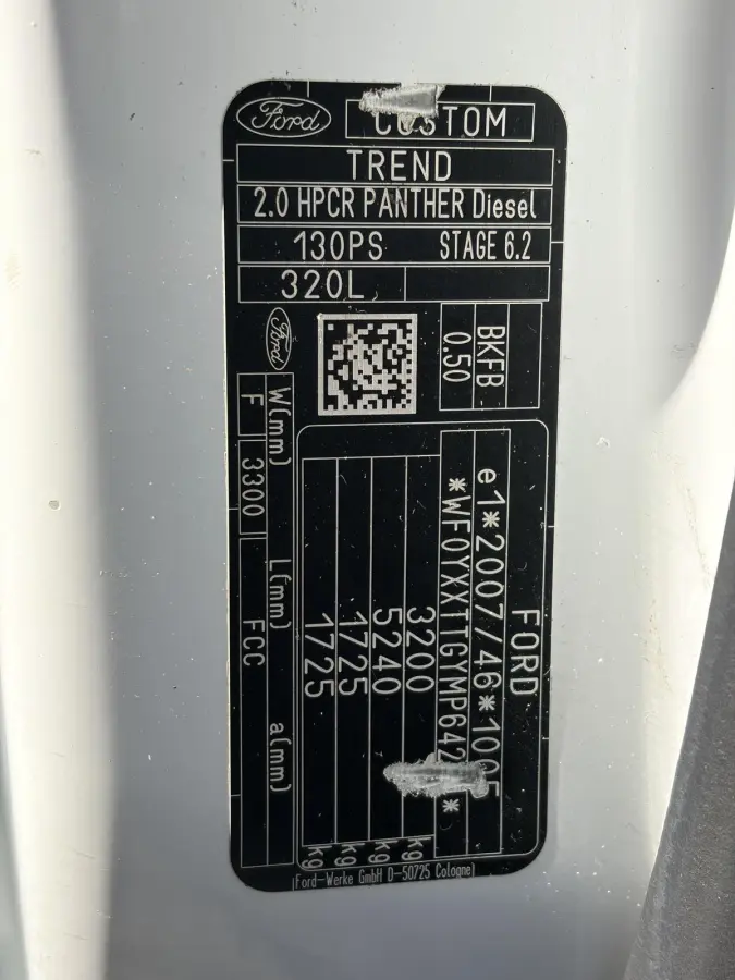 320 2.0 TDCI L2H1*NAVI*CAM*CRUISE*A/C*TEL*3PERS*
