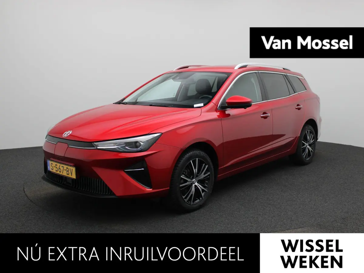 MG5 Electric Standard Range Luxury 50 kWh | 87,1% SOH | ACHTERUITRIJCAMERA | STOELVERWARMING | APPLE CARPLAY | ANDROID AUTO | CRUISECONTROL | LEDEREN BEKLEDING |