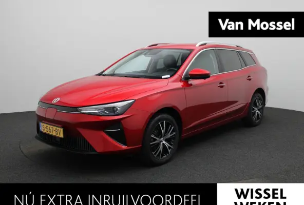 MG5 Electric Standard Range Luxury 50 kWh | 87,1% SOH | ACHTERUITRIJCAMERA | STOELVERWARMING | APPLE CARPLAY | ANDROID AUTO | CRUISECONTROL | LEDEREN BEKLEDING |