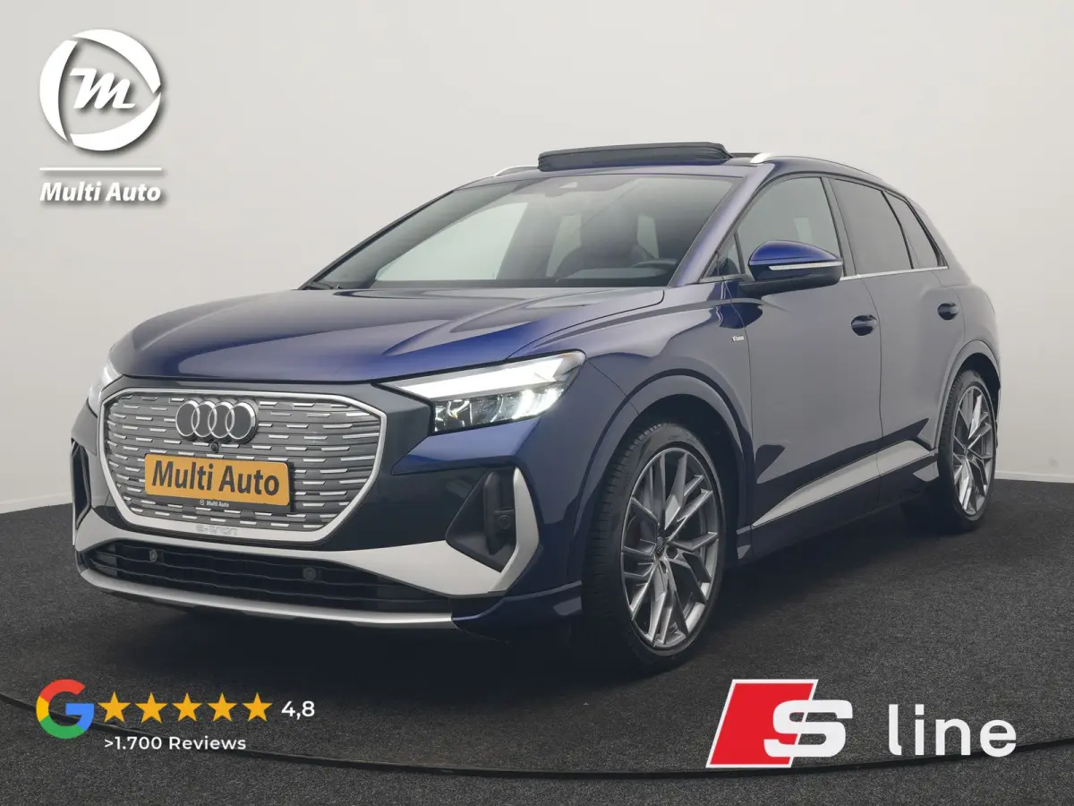 35 2x S Line 55 kWh 170pk | SOH 93% | Panodak | Adaptive Cruise | Lederen Sportstoelen & Stuur Verwarmd | Camera | Keyless | 21"L.M | Navigatie | DAB |