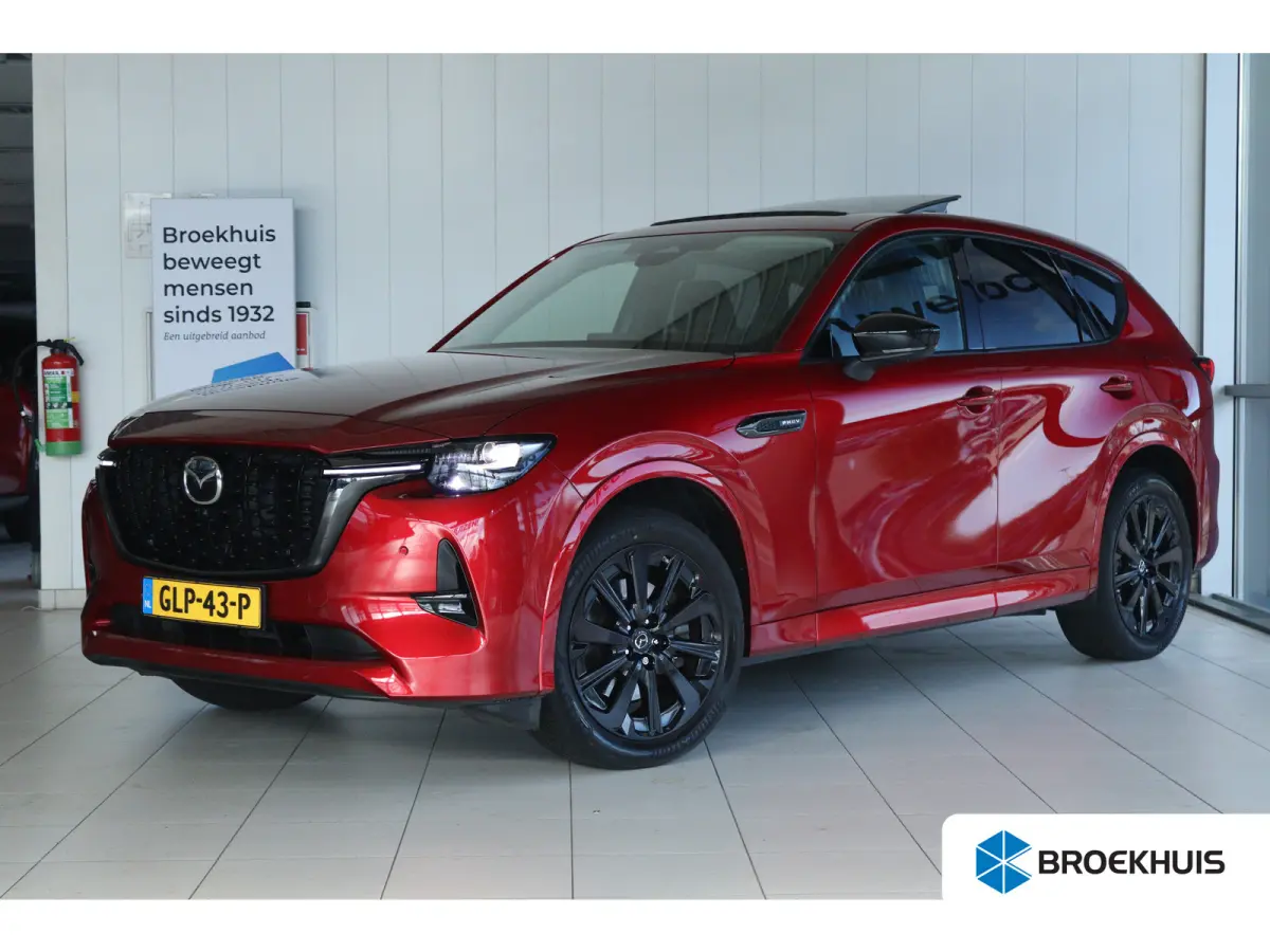 2.5 e-SkyActiv PHEV Homura Plus | SOH 91% | Adapt. Cruise | Trekhaak | Stoelventilatie | BOSE | Head-up | Memory | Schuifdak | 360 Camera | Navi | Carplay | Stoel+Stuurverwarming |