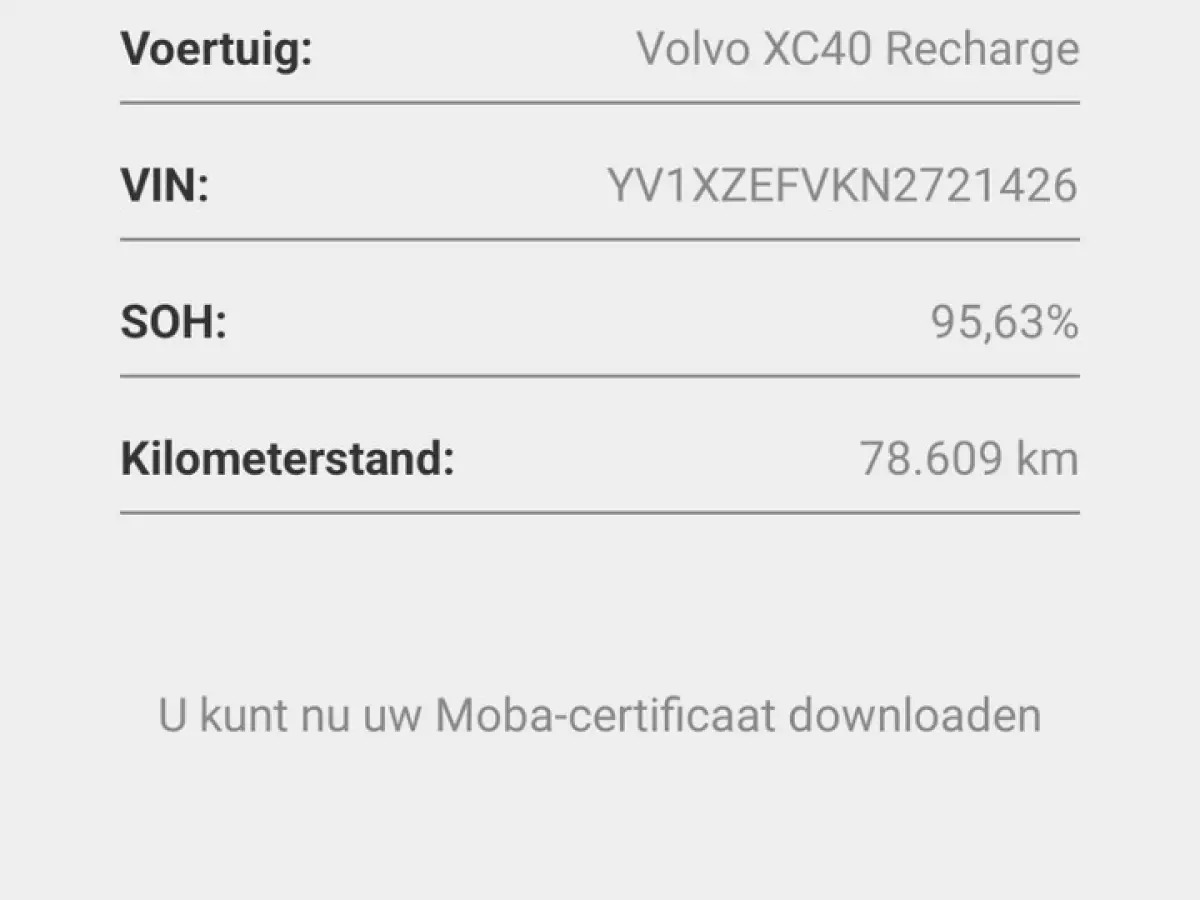 Plus 95,6% SOH | H-LEER | 20" LMV | CAMERA