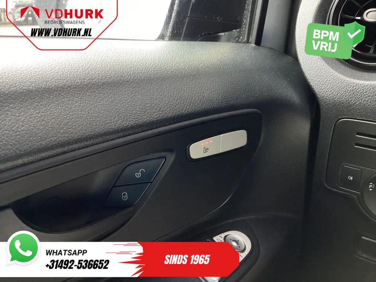 116 CDI XL L3 Aut. LED/ Standkachel/ Stoelverw./ 2.5T trekverm./ Carplay/ Camera/ LMV/ Cruise/ Trekhaak/ Airco