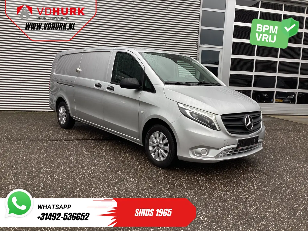 116 CDI XL L3 Aut. LED/ Standkachel/ Stoelverw./ 2.5T trekverm./ Carplay/ Camera/ LMV/ Cruise/ Trekhaak/ Airco
