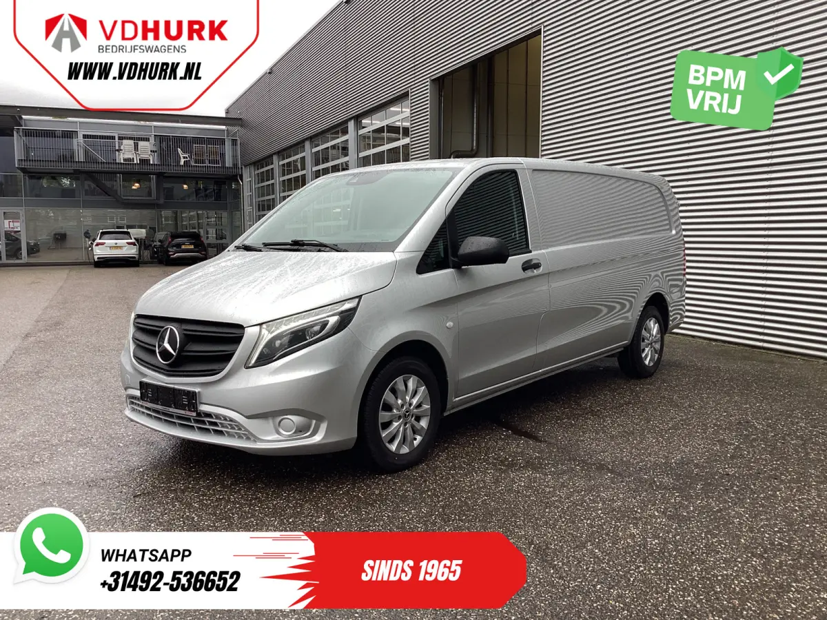 116 CDI XL L3 Aut. LED/ Standkachel/ Stoelverw./ 2.5T trekverm./ Carplay/ Camera/ LMV/ Cruise/ Trekhaak/ Airco