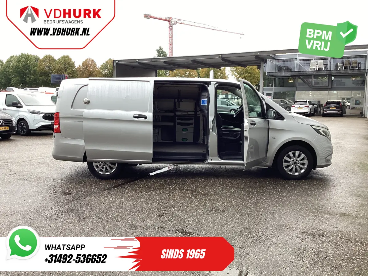116 CDI XL L3 Aut. LED/ Standkachel/ Stoelverw./ 2.5T trekverm./ Carplay/ Camera/ LMV/ Cruise/ Trekhaak/ Airco