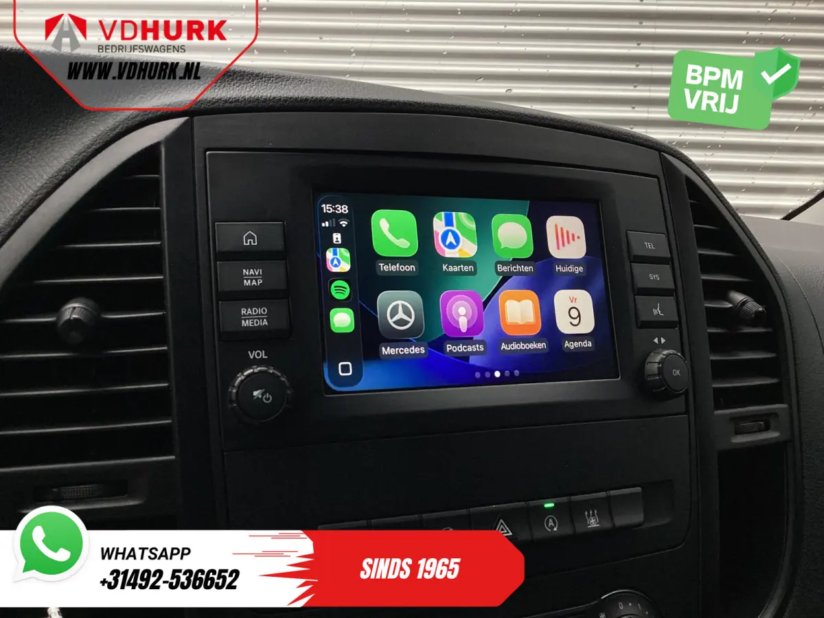 116 CDI XL L3 Aut. LED/ Standkachel/ Stoelverw./ 2.5T trekverm./ Carplay/ Camera/ LMV/ Cruise/ Trekhaak/ Airco