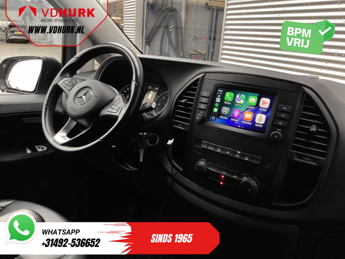 116 CDI XL L3 Aut. LED/ Standkachel/ Stoelverw./ 2.5T trekverm./ Carplay/ Camera/ LMV/ Cruise/ Trekhaak/ Airco