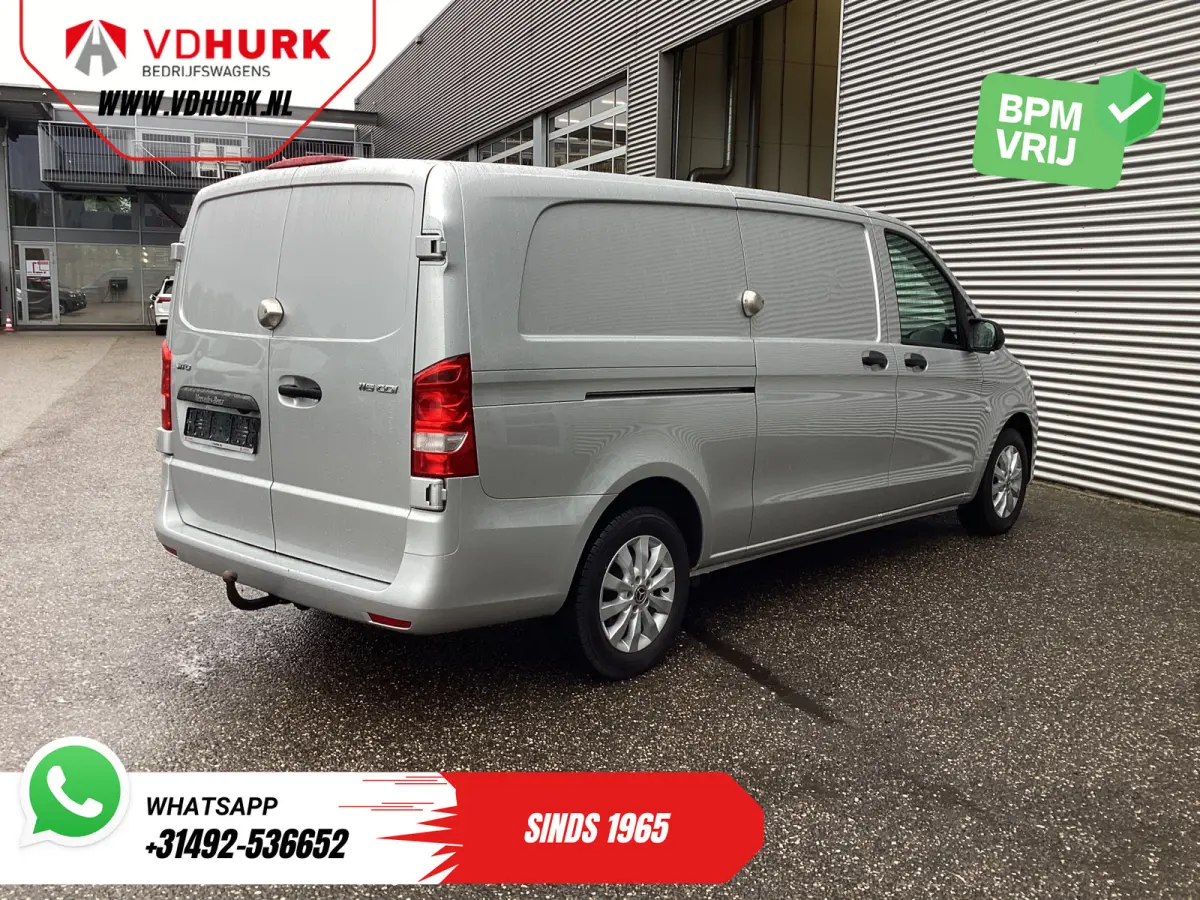 116 CDI XL L3 Aut. LED/ Standkachel/ Stoelverw./ 2.5T trekverm./ Carplay/ Camera/ LMV/ Cruise/ Trekhaak/ Airco