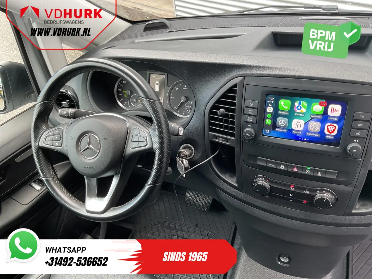 119 CDI Aut. L3 LED/ Standkachel/ Stoelverw./ Carplay/ Navi/ Camera/ Airco/ 16'LMV/ Cruise/ PDC/ Trekhaak