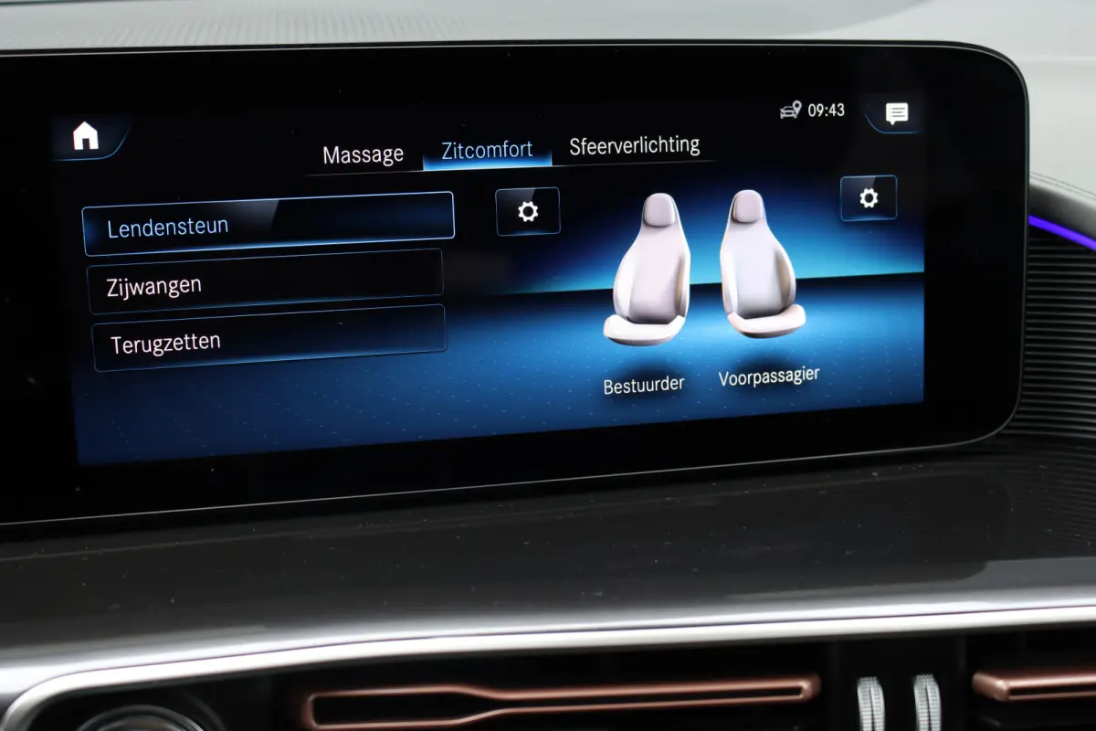 400 4MATIC AMG Line 80 kWh | Distronic+ | Massage | Memory | Burmester | Trekhaak | Schuifdak | Stoelventilatie | Leder | Multibeam LED | Luchtkwaliteitspakket | HUD | Augmented Reality |