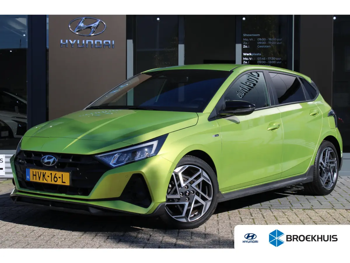 1.0 T-GDI 100pk N-Line | Camera | Carplay | Premium audio | Cruise controle | Navigatie | Lucid Lime | 17'' velgen | Dodehoek detectie | Parkeersensoren