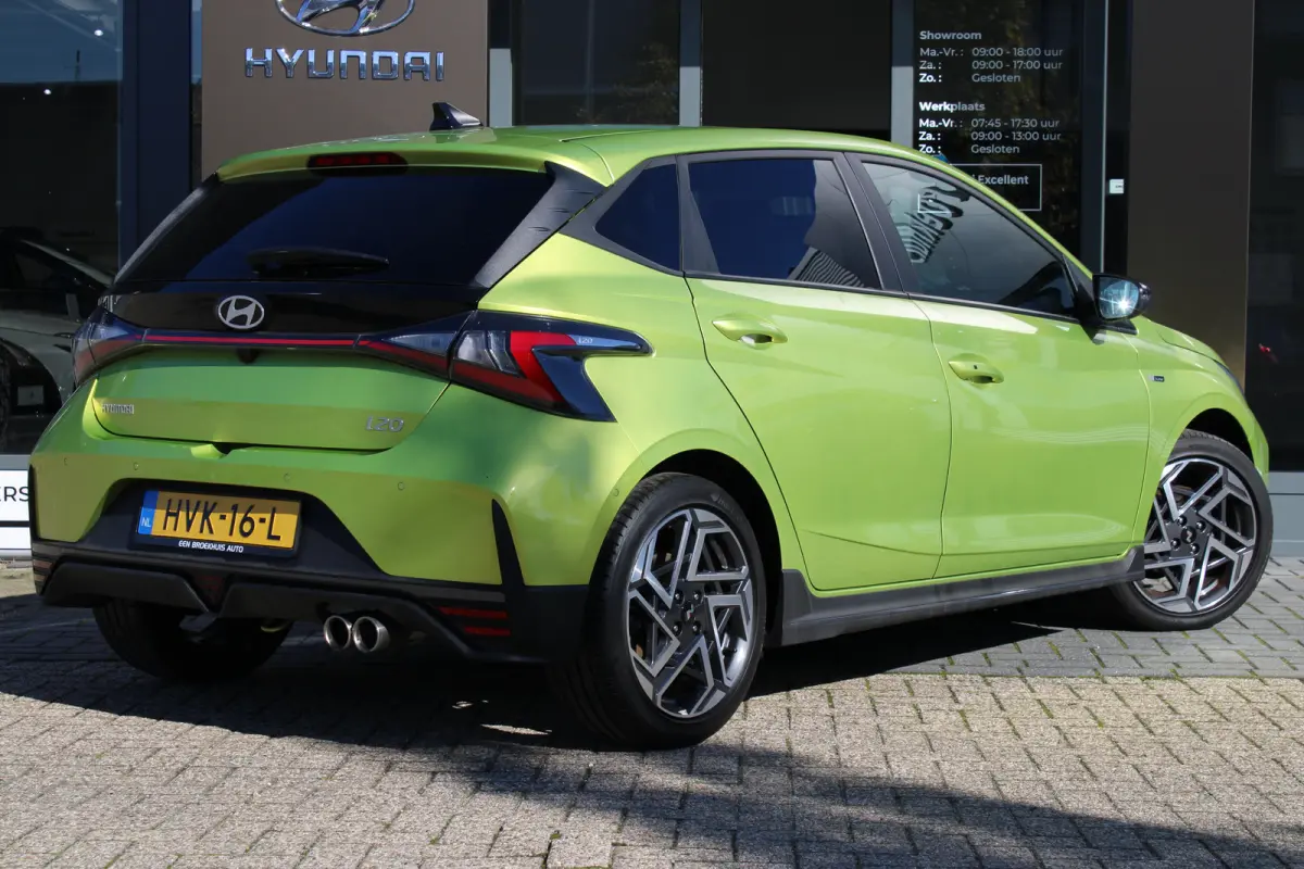 1.0 T-GDI 100pk N-Line | Camera | Carplay | Premium audio | Cruise controle | Navigatie | Lucid Lime | 17'' velgen | Dodehoek detectie | Parkeersensoren