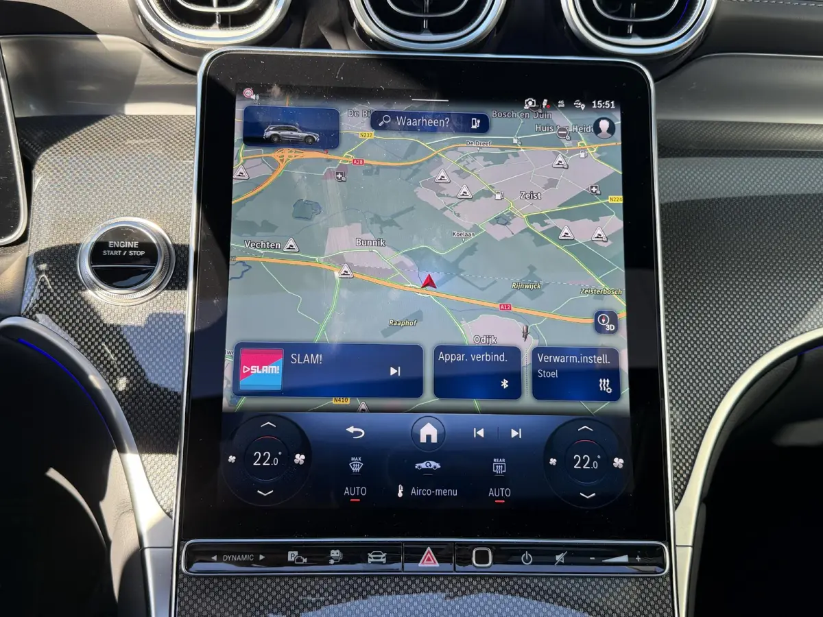 4MATIC AMG Line 20"/Trekhaak/Panoramadak/Burmester/Adaptieve cruise/Leder + memory/Stuur + stoelverwarming/360 camera/Head-up/Dodehoek/Sfeerverlichting