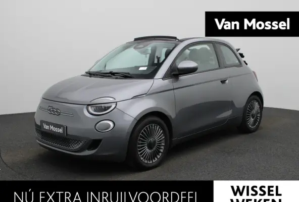 500e 42 kWh Icon | SOH 94.5% | ACHTERUITRIJCAMERA | STOELVERWARMING | APPLE CARPLAY - ANDROID AUTO | CLIMATE CONTROL | CRUISE CONTROL | LICHTMETALEN VELGEN | LED VERLICHTING | KEYLESS |