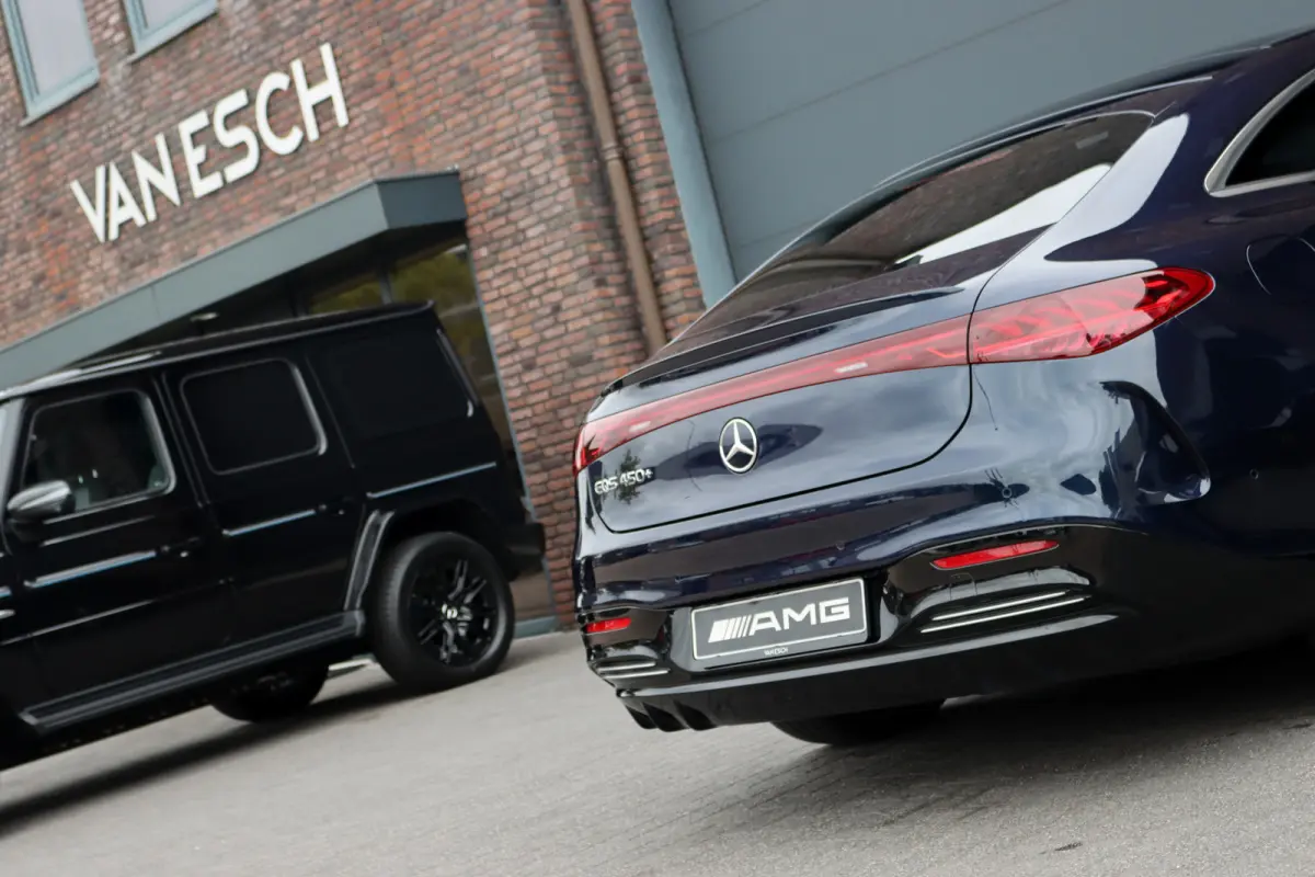 450+ AMG Line 108 kWh | Luchtvering | Hyperscreen | Achterasbesturing | Distronic | Panoramadak | Elek. Achterstoelen | Camera | Keyless Go |
