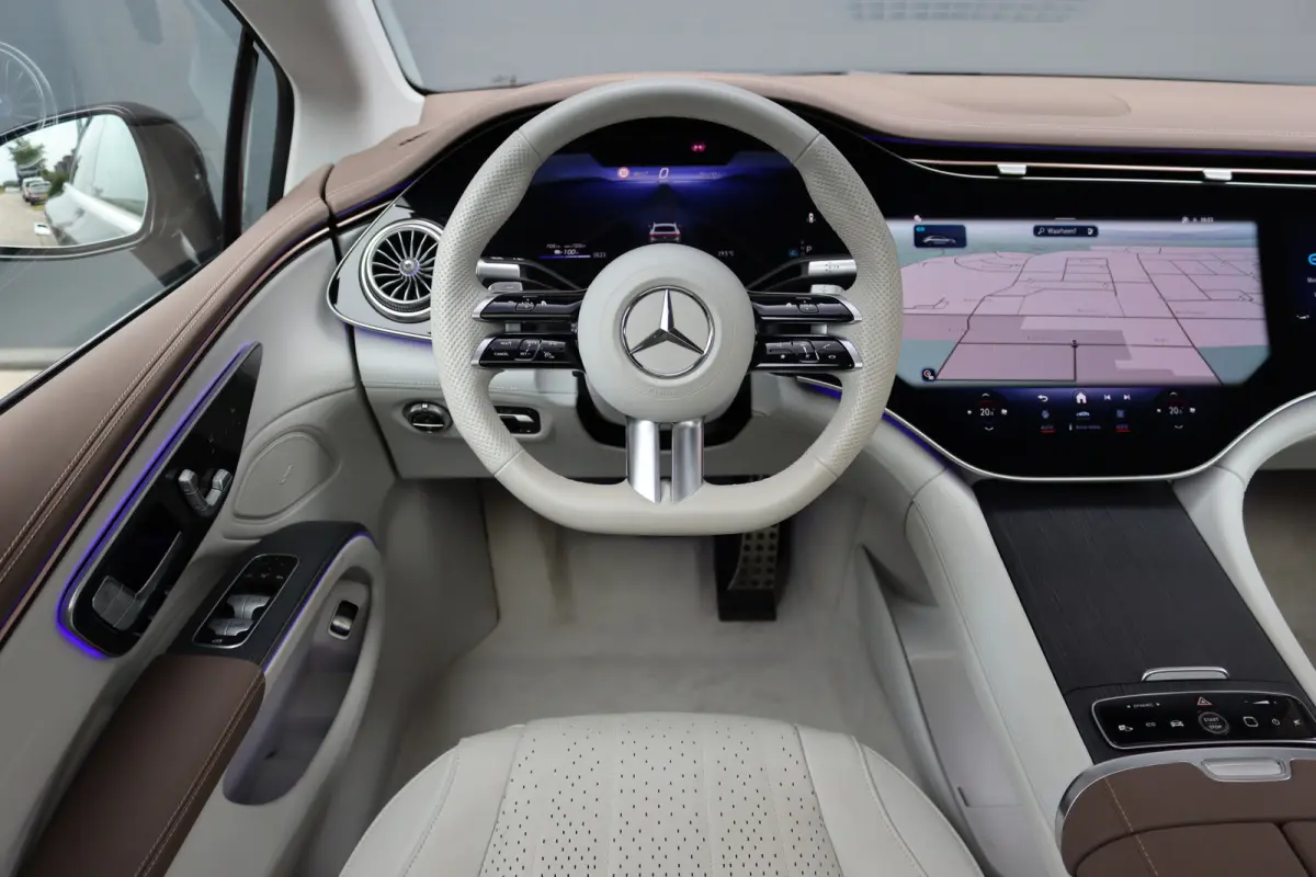450+ AMG Line 108 kWh | Luchtvering | Hyperscreen | Achterasbesturing | Distronic | Panoramadak | Elek. Achterstoelen | Camera | Keyless Go |