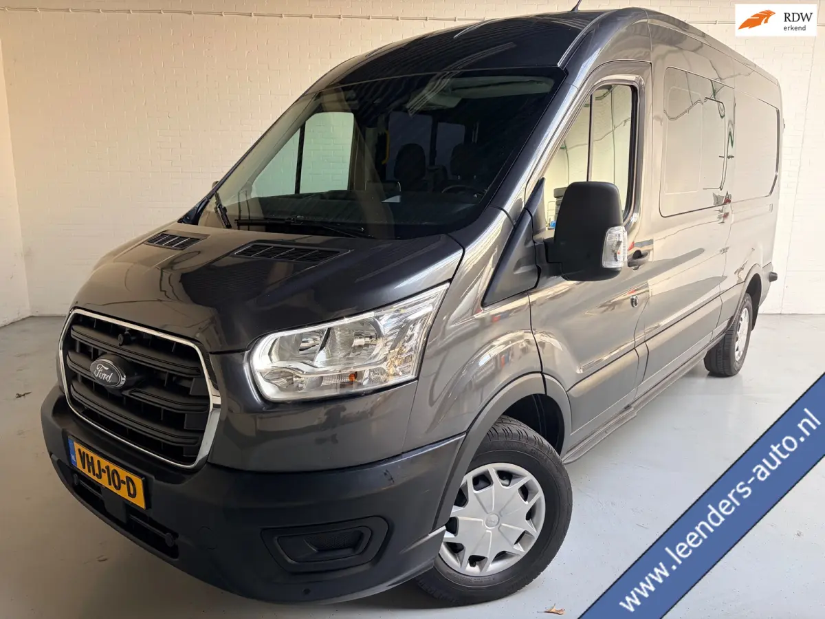 Dubbel Cabine 350 2.0 TDCI 170PK euro6 L3H2 Trend RWD, 6Persoons, Airco, Trekhaak 2800KG, Metallic lak, Nieuwe APK