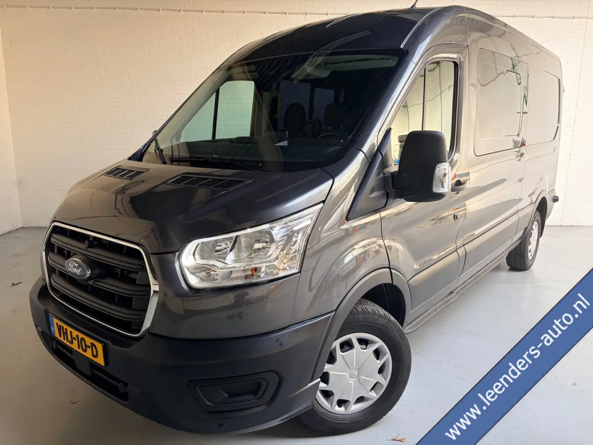 Dubbel Cabine 350 2.0 TDCI 170PK euro6 L3H2 Trend RWD, 6Persoons, Airco, Trekhaak 2800KG, Metallic lak, Nieuwe APK