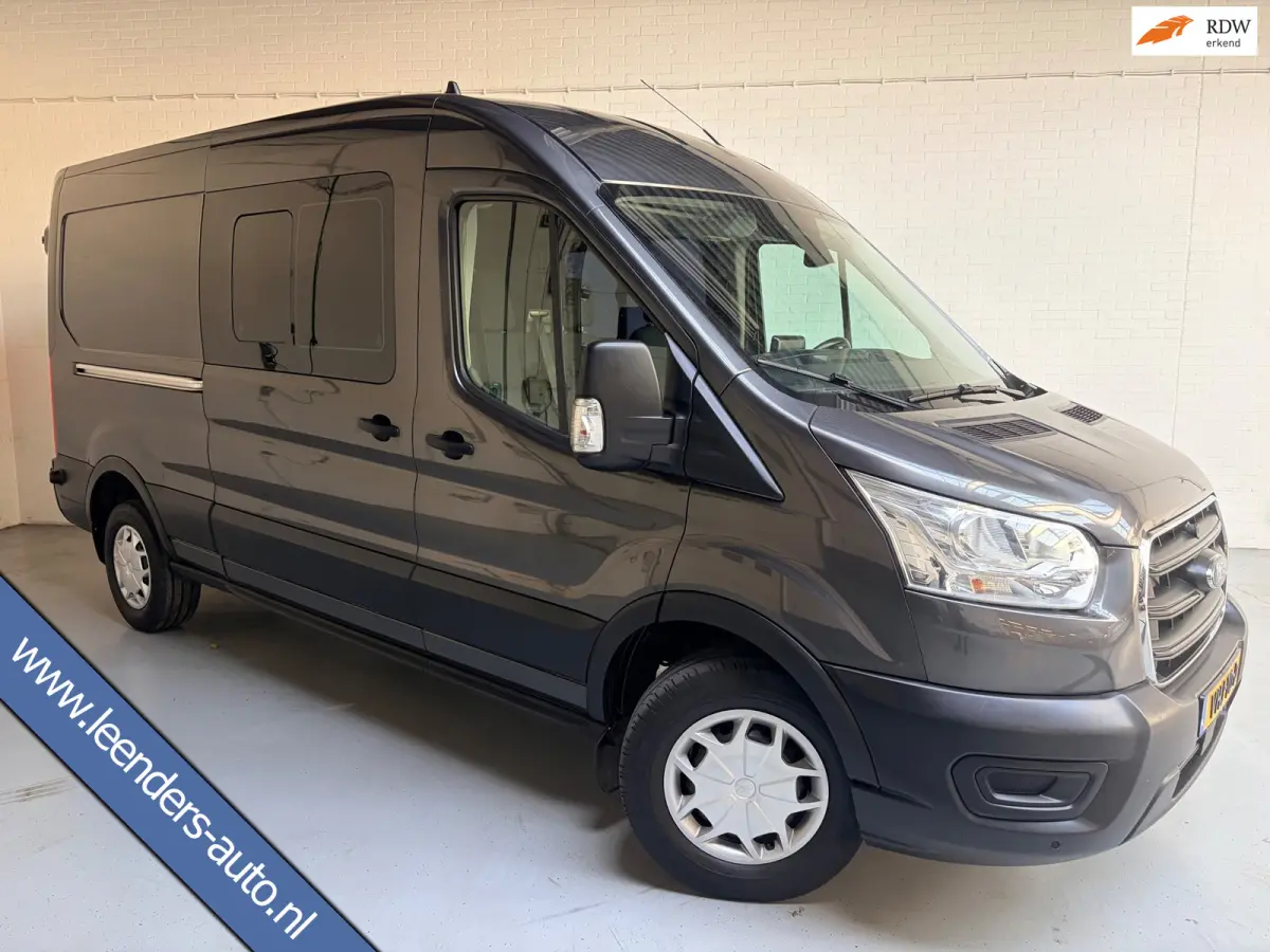 Dubbel Cabine 350 2.0 TDCI 170PK euro6 L3H2 Trend RWD, 6Persoons, Airco, Trekhaak 2800KG, Metallic lak, Nieuwe APK