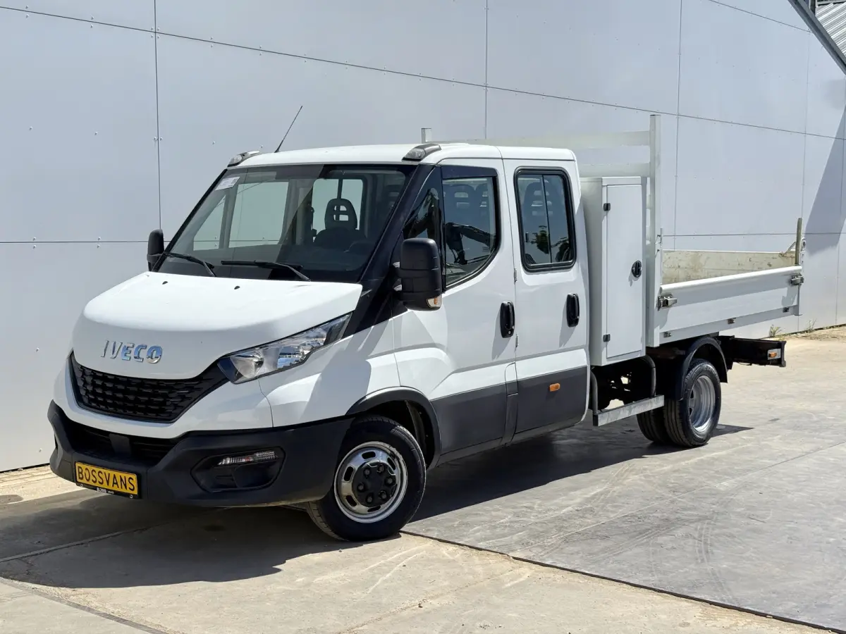 35C14 2.3 Kipper Dubbele Cabine Dubbellucht 3,5t Trekhaak 6 Stoelen Airco Cruise Control Benne Tipper