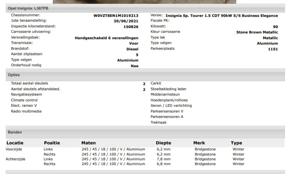 Euro 6 1.5 CDTI 123PK Business Elegance / Leder / Trekhaak / Camera / Stoel-Stuurverwarming / Xenon / Airco-ecc. / Apk 01-2027