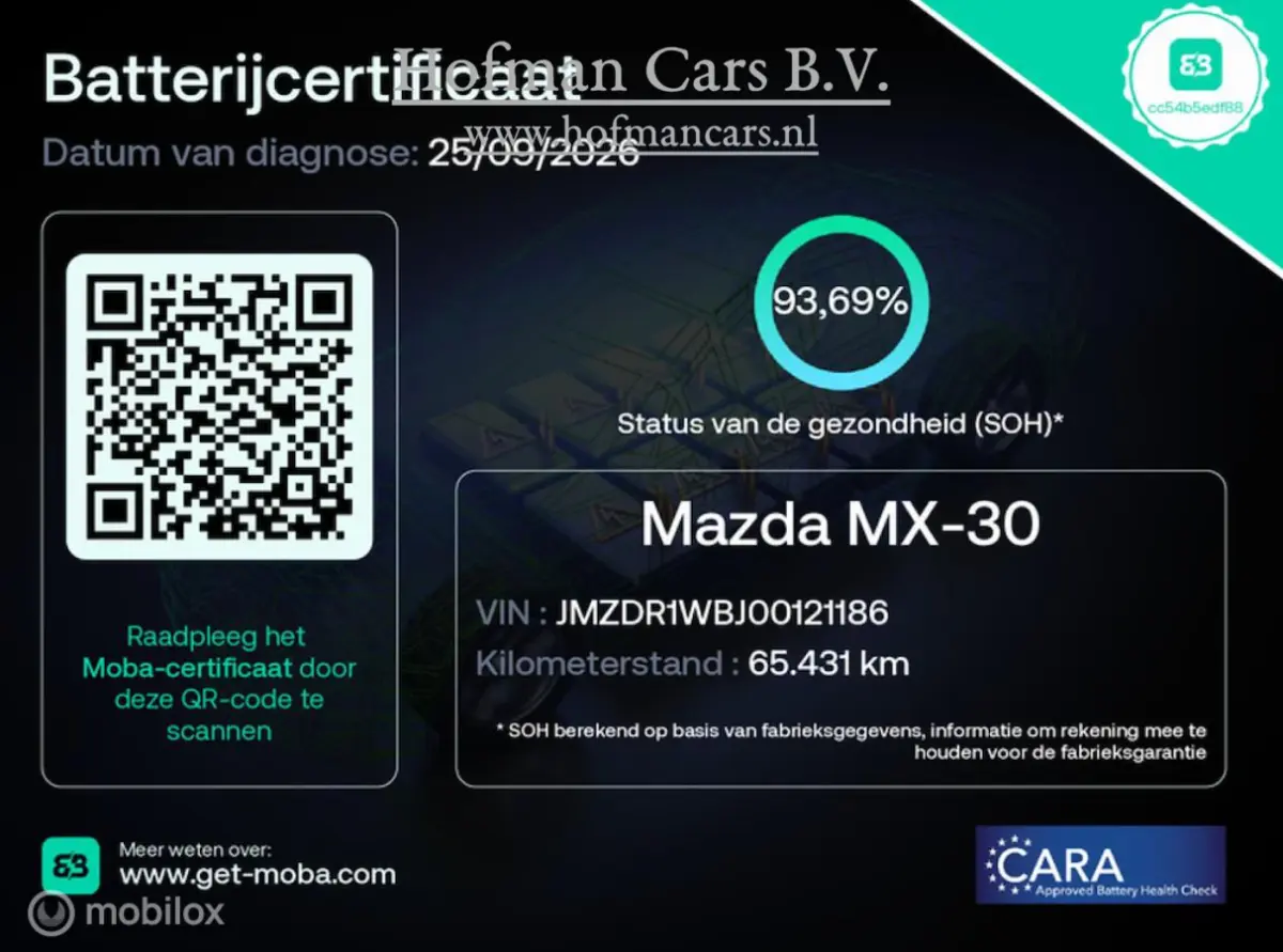 e-SkyActiv 145 36kWh | SOH 93,69% | HUD | Leder | Stoel- & Stuurverwarming