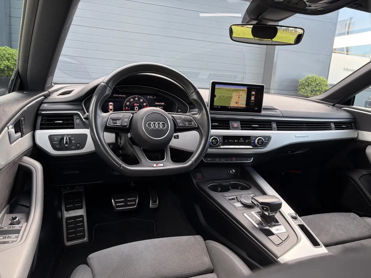 S5 3.0 TFSI S5 quattro Pro Line Plus ✓2e Eigenaar✓Dealer Onderhouden✓354pk✓Virtual Cockpit✓Navi✓Trekhaak✓Alcantara✓Keyless✓Stoelverw✓Clima✓Cruise✓SLmv Winterset✓N.A