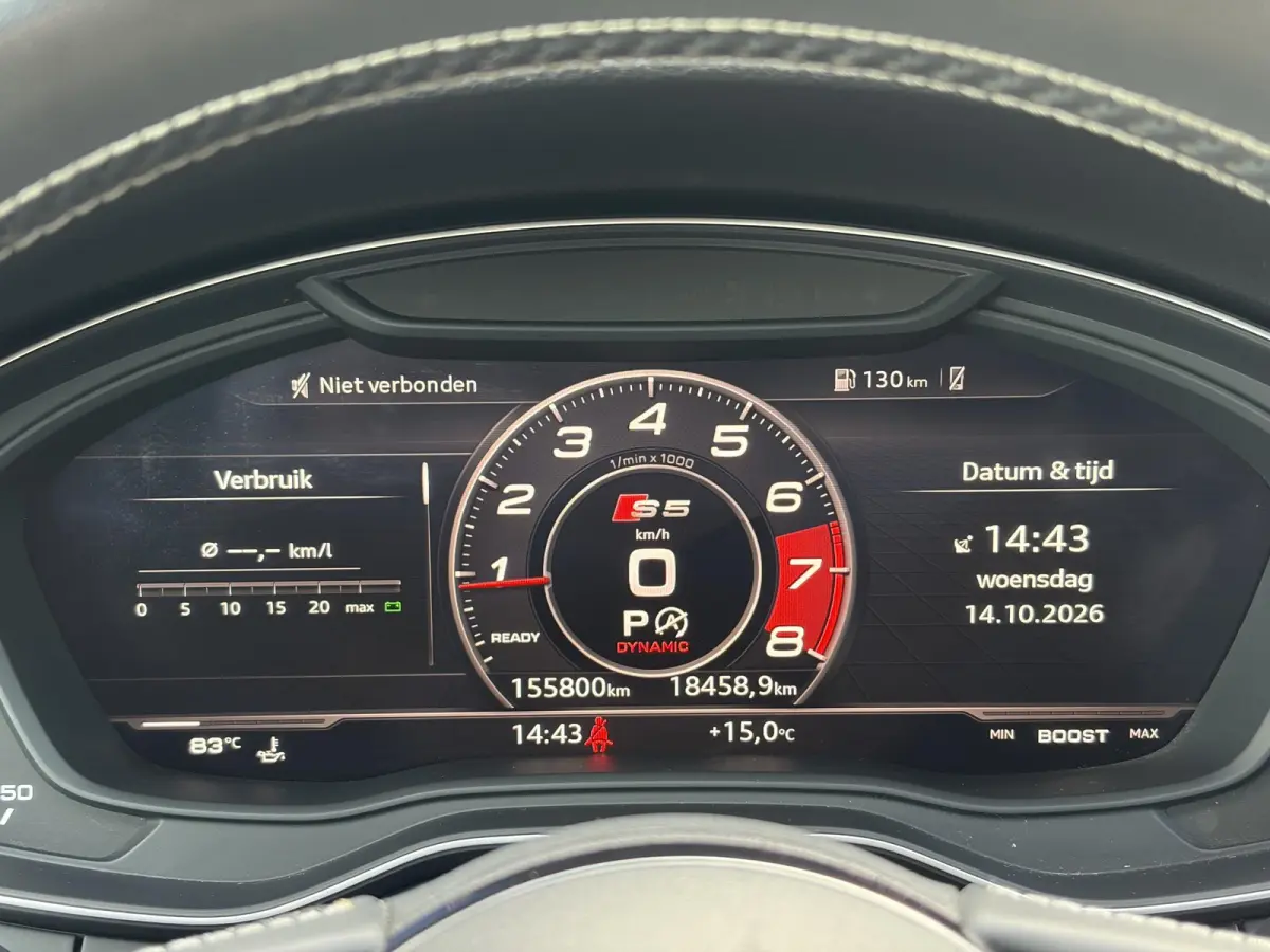 S5 3.0 TFSI S5 quattro Pro Line Plus ✓2e Eigenaar✓Dealer Onderhouden✓354pk✓Virtual Cockpit✓Navi✓Trekhaak✓Alcantara✓Keyless✓Stoelverw✓Clima✓Cruise✓SLmv Winterset✓N.A