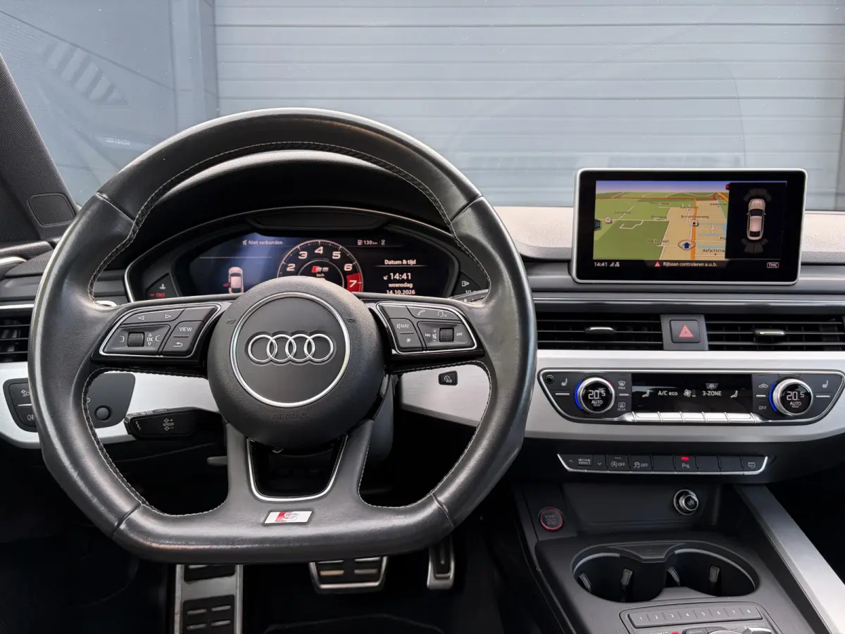 S5 3.0 TFSI S5 quattro Pro Line Plus ✓2e Eigenaar✓Dealer Onderhouden✓354pk✓Virtual Cockpit✓Navi✓Trekhaak✓Alcantara✓Keyless✓Stoelverw✓Clima✓Cruise✓SLmv Winterset✓N.A