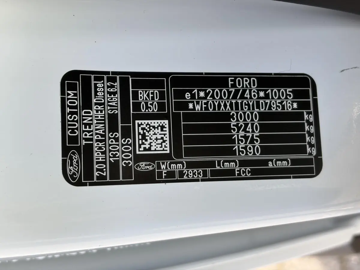 300 2.0 TDCI L1H1 MHEV*HAAK*CAM*A/C*CRUISE*3-PERS*