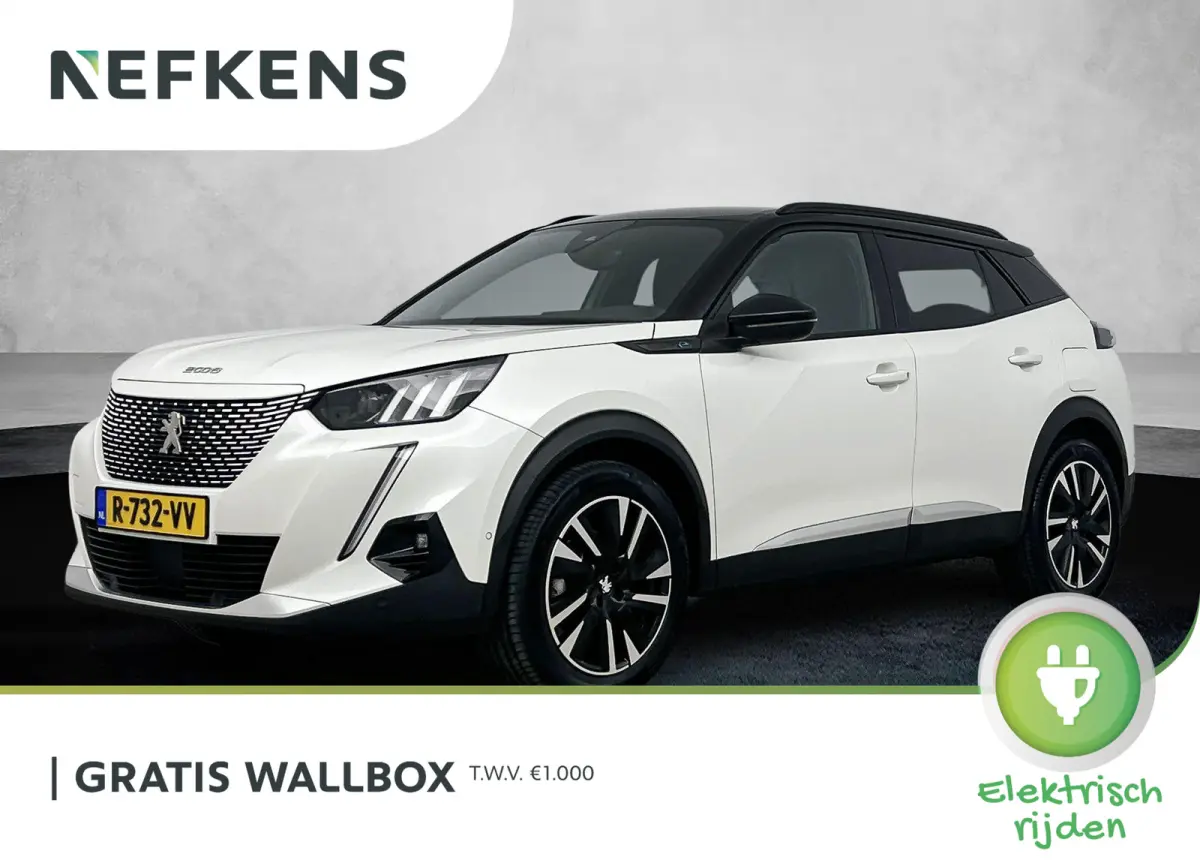 SUV EV GT Pack 50 kWh 136pk | Accu 96% | Navigatie | Achteruitrijcamera | Full Led koplampen | Sportstoelen Leder/Alcantara | 3D Cockpit | Keyless | Parkeersensoren v+a | Adaptieve Cruise Co