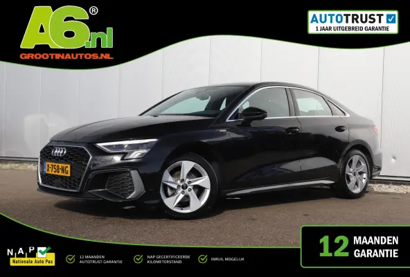 30 TFSI S edition Trekhaak Half Leder Rode Stiksels Navigatie Achteruitrijcamera Stoelverwarming Adaptive Cruise Carplay Android LMV S-Line