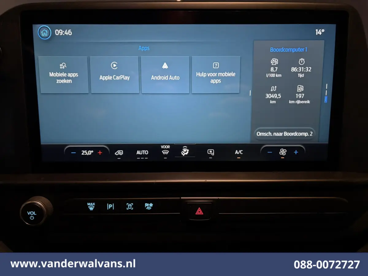 2.0 TDCI 136pk L2H1 Euro6 Airco | Leder | Camera | LED | Apple Carplay | Cruisecontrol Android Auto, Verwarmde Voorruit, Parkeersensoren, Bijrijdersbank, 2740kg trekvermogen
