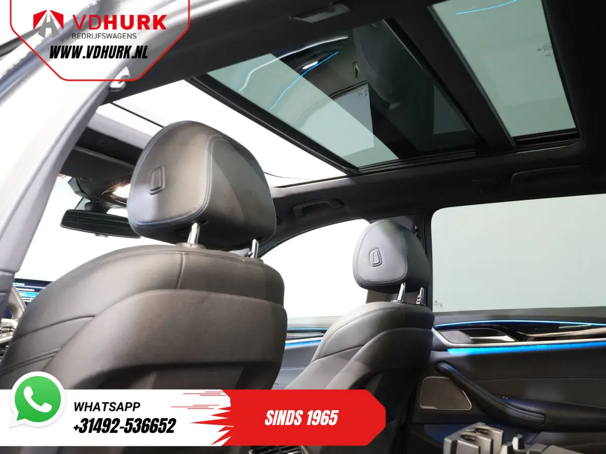 530e Hybrid 292 pk/ M-Sport & Shadow pak/ Garantie/ Onderhoud/ Pano/ Laser/ HUD/ H&K/ Leer/ Stoelverw./ Carplay/ Navi/ Clima/ Camera/ Trekhaak/ Alarm/ 20"