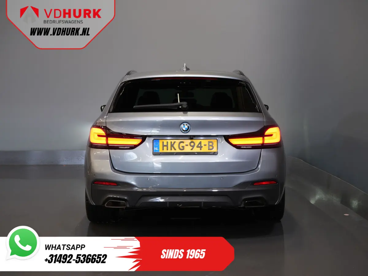 530e Hybrid 292 pk/ M-Sport & Shadow pak/ Garantie/ Onderhoud/ Pano/ Laser/ HUD/ H&K/ Leer/ Stoelverw./ Carplay/ Navi/ Clima/ Camera/ Trekhaak/ Alarm/ 20"