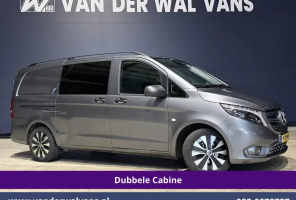 116 CDI 164pk L2H1 Dubbele cabine Automaat Euro6 Airco | 5-Zits | Camera | 2x Zijdeur | LED | Apple Carplay 2500kg Trekhaak, Cruisecontrol, Android Auto, Lederen Bekleding, Parkeersensoren