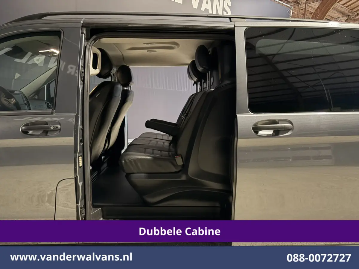 116 CDI 164pk L2H1 Dubbele cabine Automaat Euro6 Airco | 5-Zits | Camera | 2x Zijdeur | LED | Apple Carplay 2500kg Trekhaak, Cruisecontrol, Android Auto, Lederen Bekleding, Parkeersensoren
